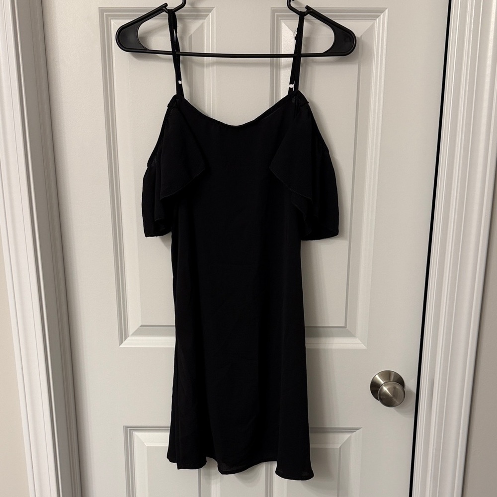 Elegant Black Off-Shoulder Mini Dress